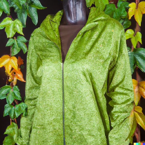 Women's jacket made from nettle fiber.