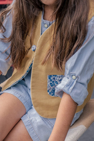 Child's vest 4 years. Girl's vest 3 years. Boy's vest 5 years. Upcycled Azala vest. Girl's sleeveless vest. 