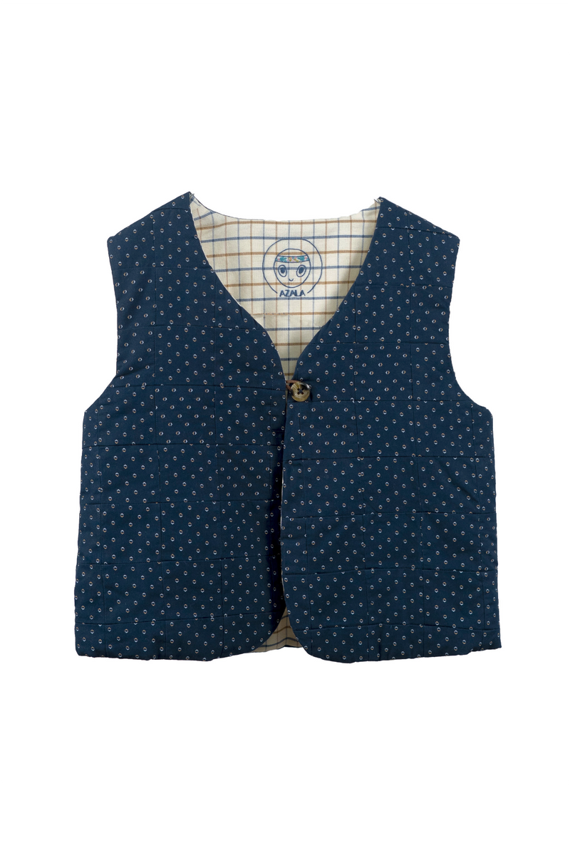 Gilet enfant Cassis-Coco Azala, 100% recyclé et upcyclé. — vue alternative