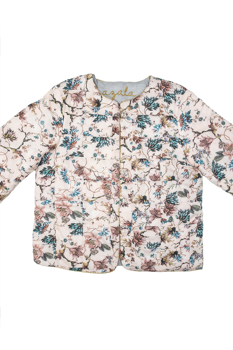 Veste matelassée femme. Upcycling vêtement. Veste Azala 100% upcyclée et recyclée. — vue alternative