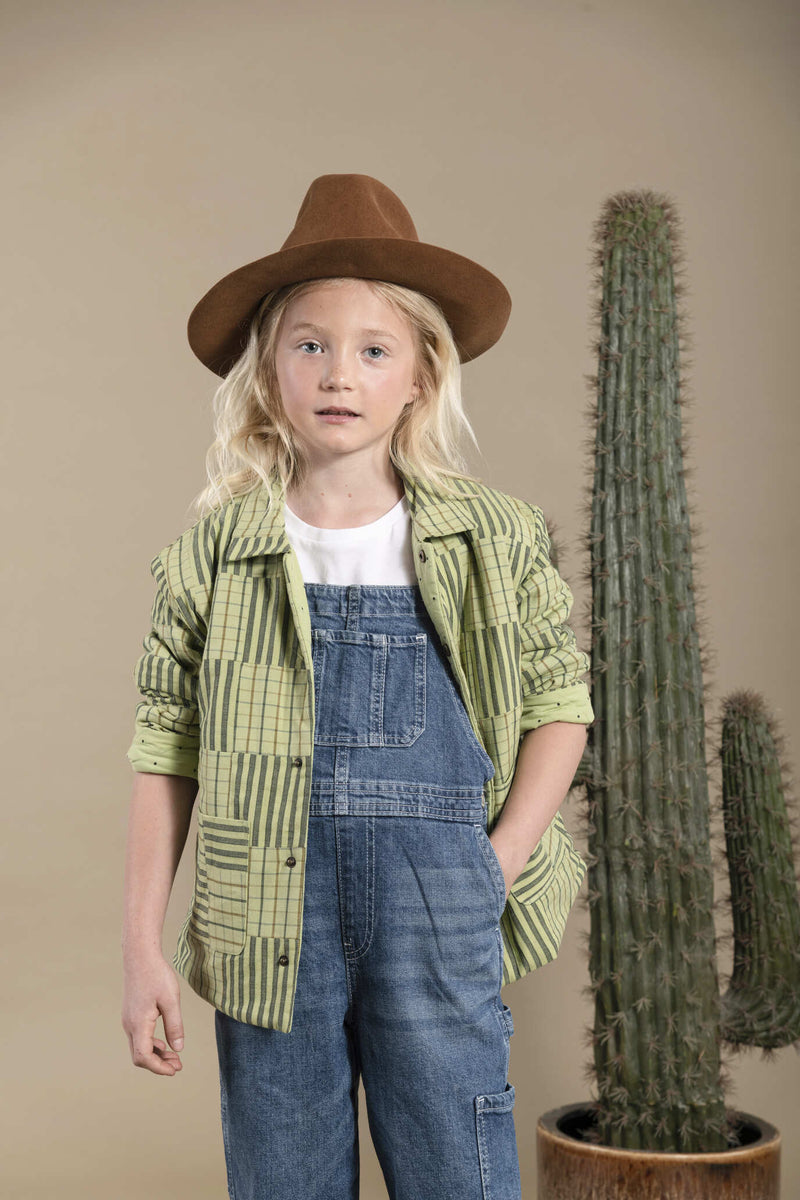 Veste worker amande patchwork. Azala.