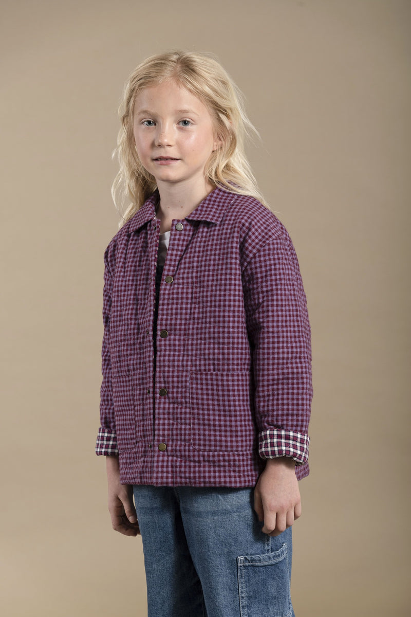 Veste worker violet quilt. Azala.
